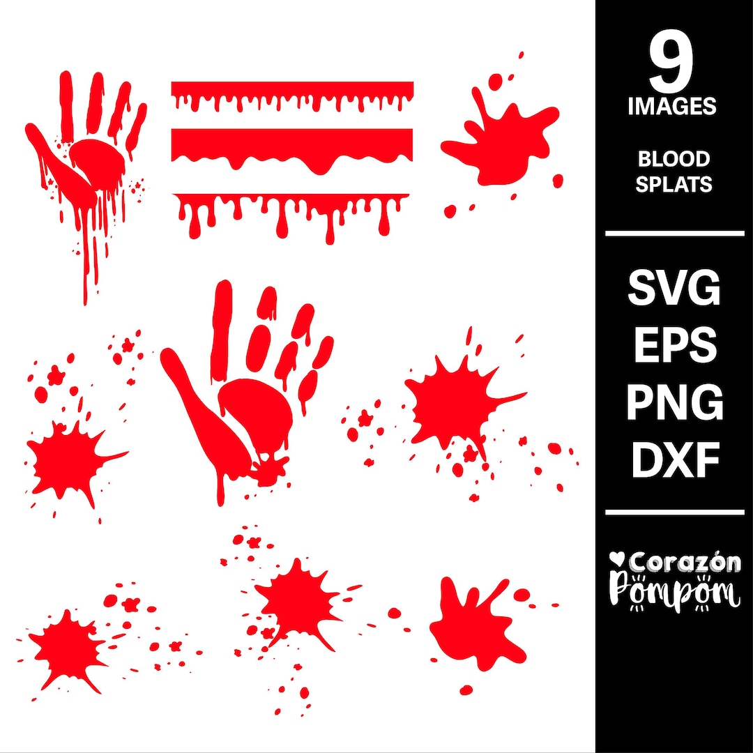 Blood Splats Bundle SVG | Halloween Horror Decorations | Cricut ...