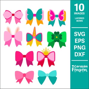 SVG Bow Bundle for Cricut and Silhouette - DIY Craft Accessories