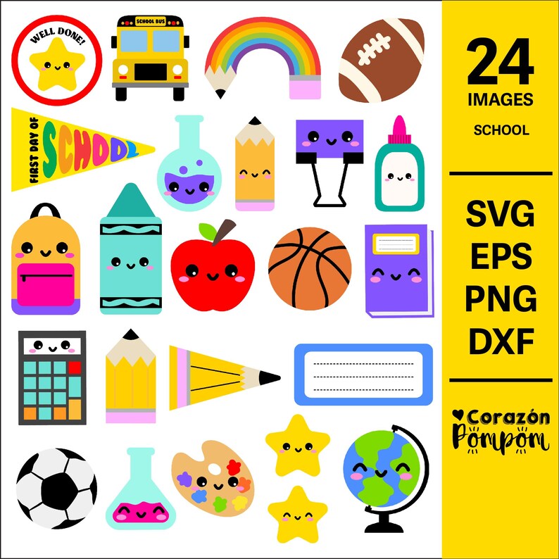 Scool Box Svg Cute School SVG Bundle | Back to School Cut Files | Teacher SVG ...