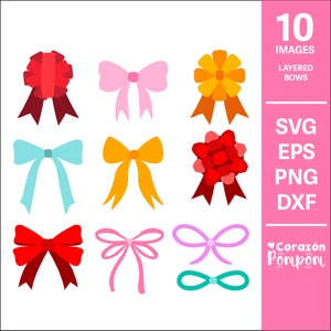 SVG Bow Bundle for Cricut and Silhouette - DIY Craft Accessories