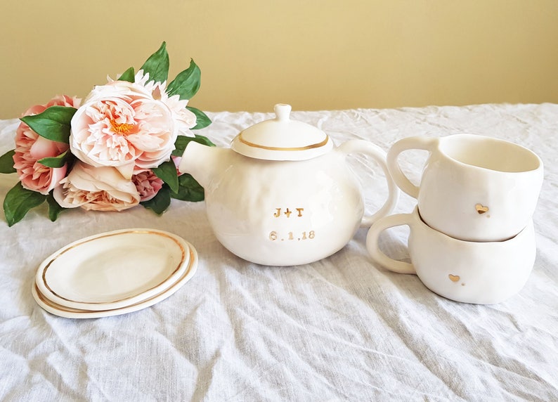 Teapot Set Wedding Gift Teacups Porcelain Gift Etsy Ireland