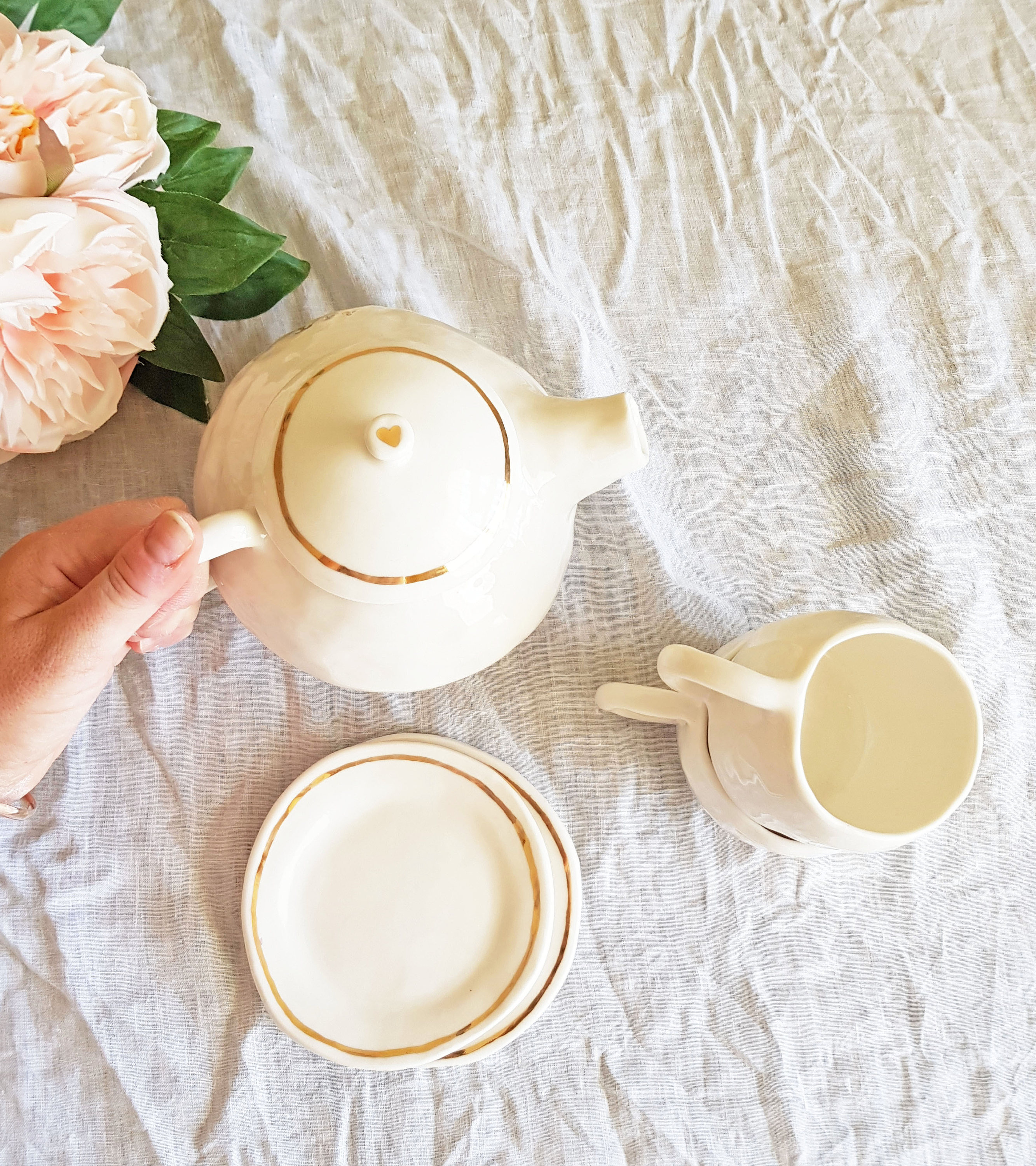 Teapot Set Wedding Gift Teacups Porcelain Gift Etsy Ireland