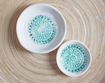 Turquoise & Copper Gift Pack - Boho - Ceramics - Porcelain - Gift idea