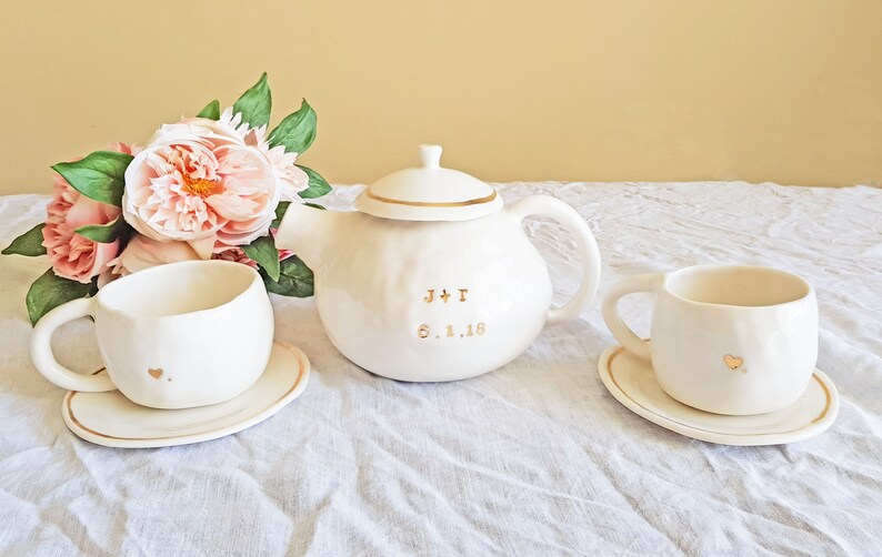 Teapot Set Wedding Gift Teacups Porcelain Gift Etsy Ireland