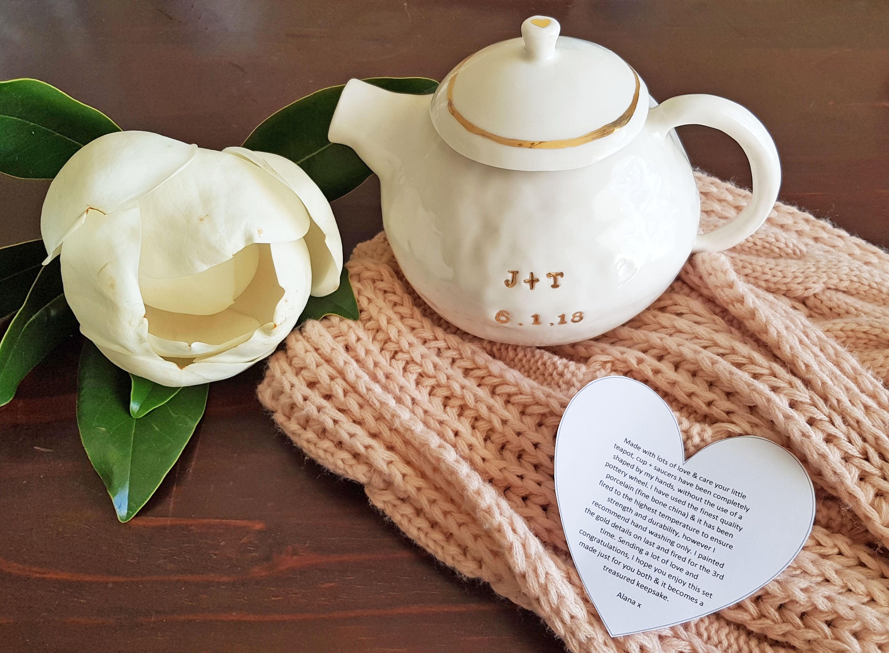 Teapot Set Wedding Gift Teacups Porcelain Gift Etsy Ireland