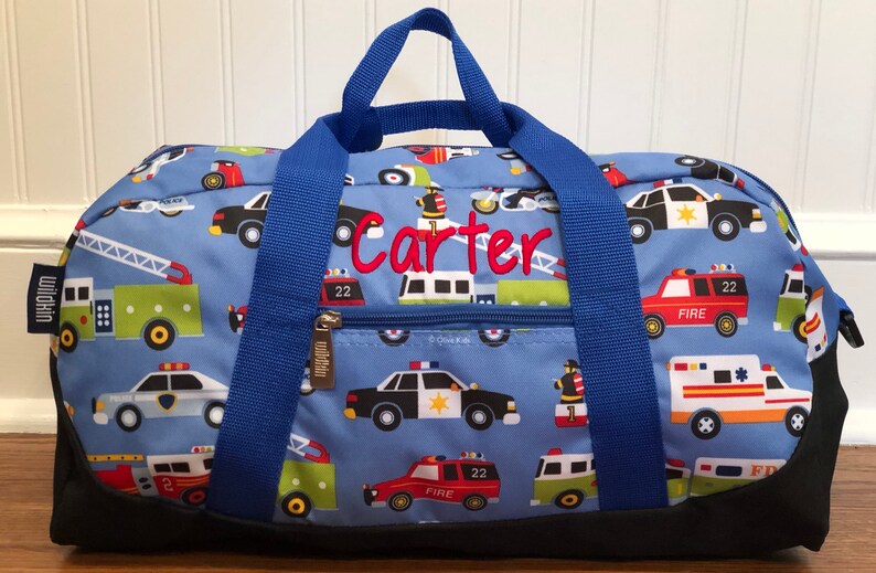 Personalized Boys Luggage Customs Kids Duffle Bag Sleepover Etsy