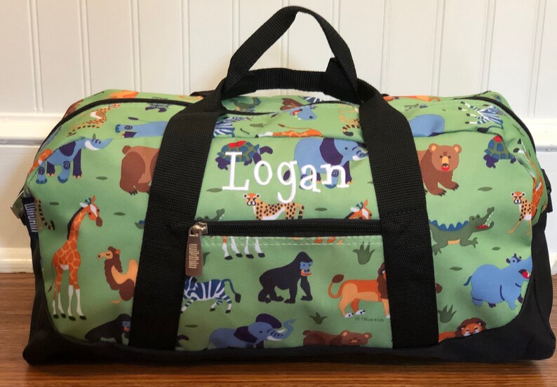 Personalized Boys Luggage Customs Kids Duffle Bag Jungle Etsy