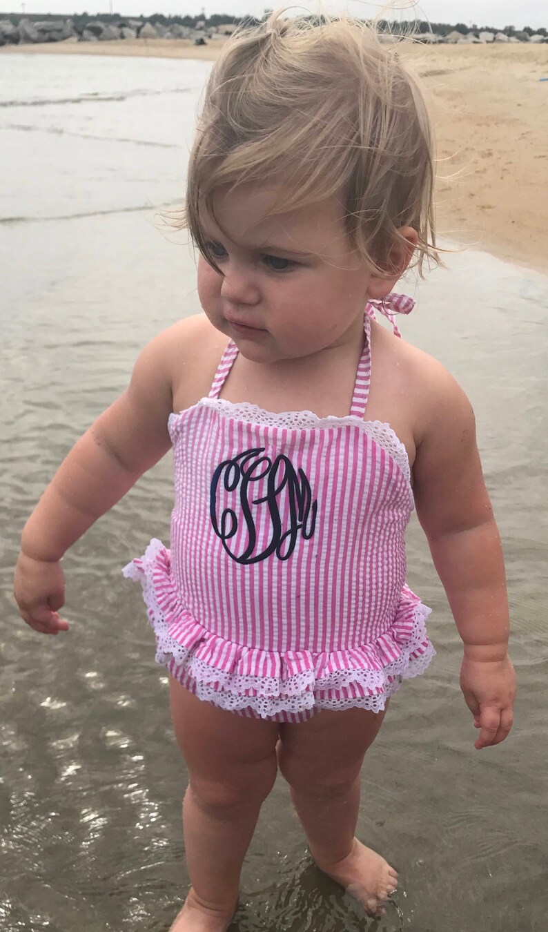 seersucker swimsuit baby