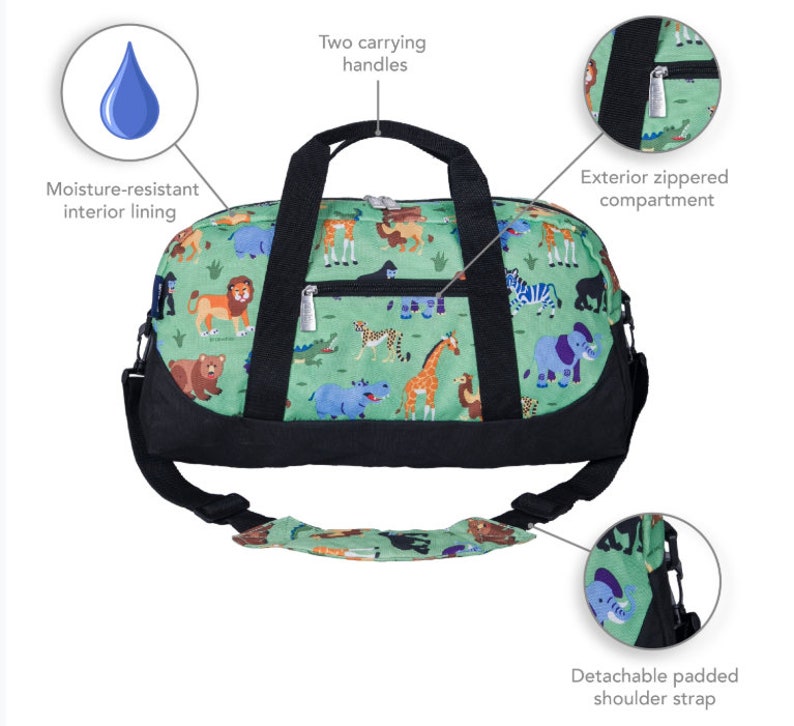 Personalized Boys Luggage Customs Kids Duffle Bag Jungle Etsy