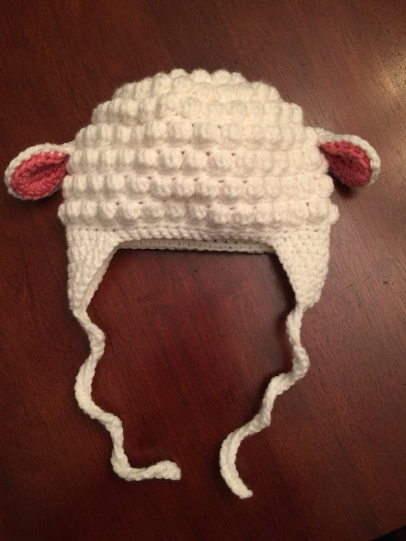 Crochet Lamb Hat: Made to Order choose 
