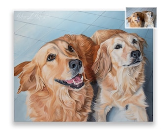 Custom Pet Painting - Multiple  Subjects, Pet Portrait