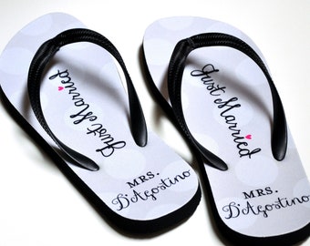 just married slippers