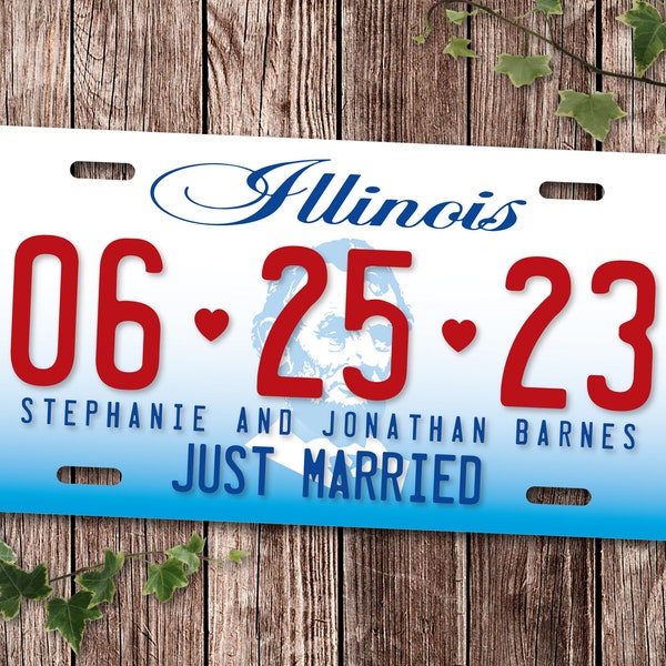 Illinois Personalized License Plate Etsy