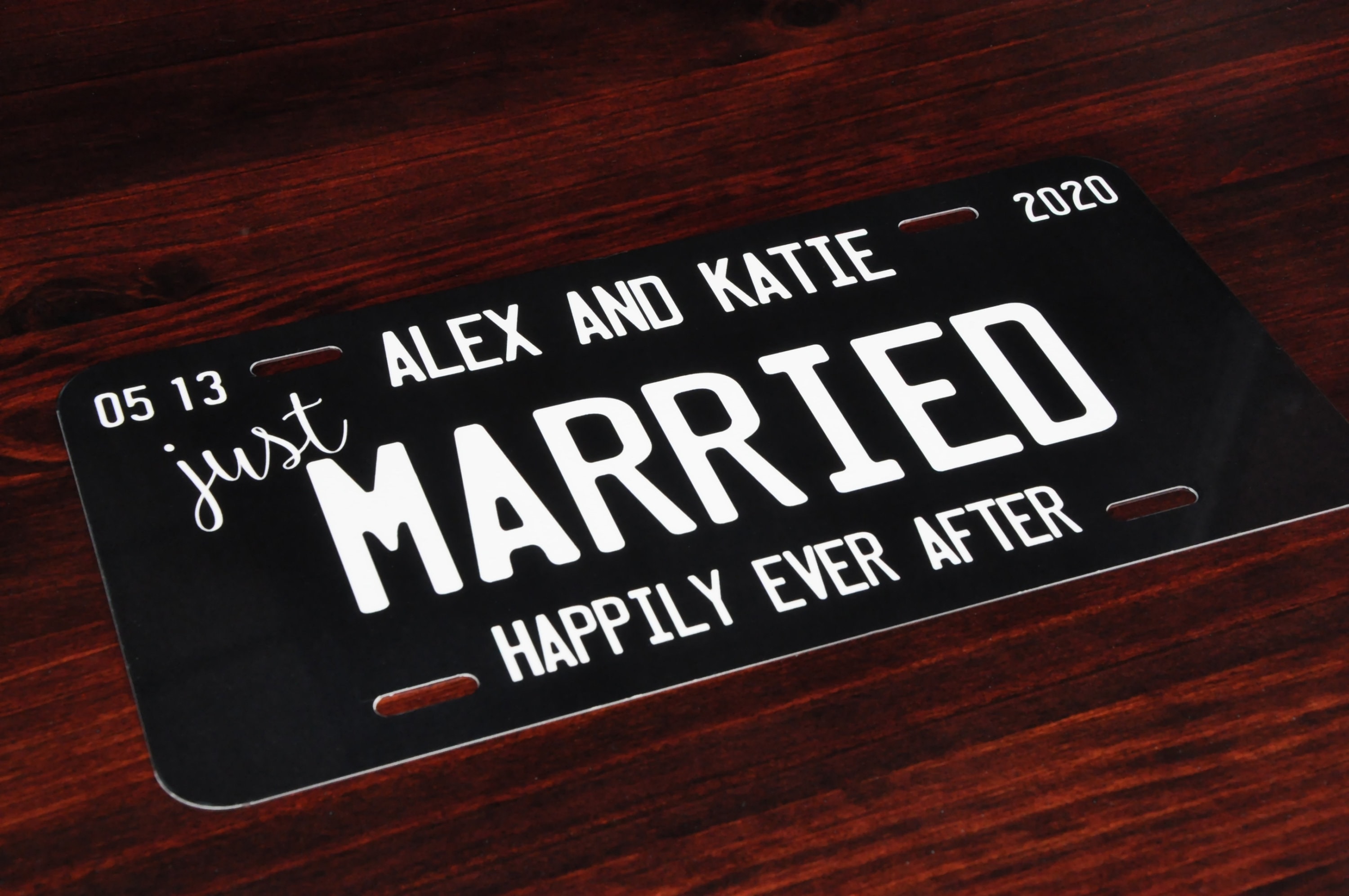 Just Married License Plate, Just Married, Mr Mrs, Bride, Groom, Perso…