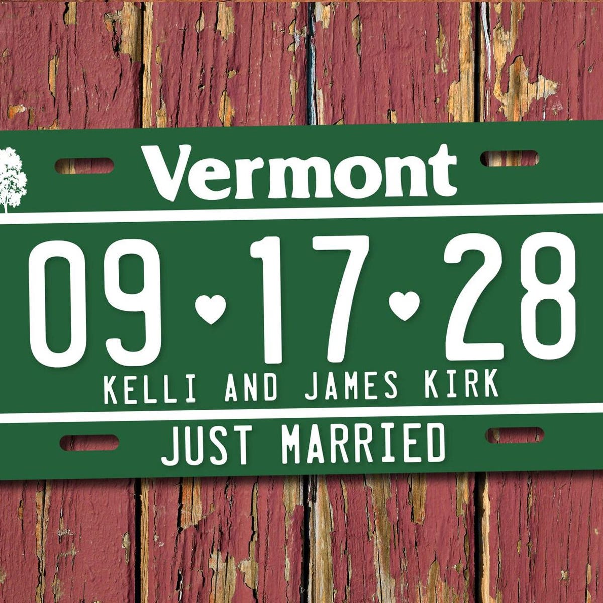 Personalized Vermont License Plate, Just Married, Mr Mrs, Bride, Groom, Personalized Gifts, Wedding Gift, Shower Gift, Couples Shower, Tin - Etsy
