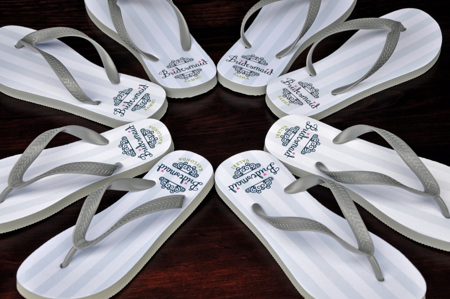 Custom Flip Flops Bridesmaid Flip Flops Bridal Flip Flops | Etsy
