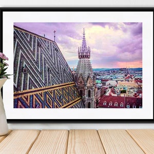 Vienna Print, Vienna Wall Art, Vienna Skyline, St Stephen's Cathedral, Travel Photography, Fine Art Photography