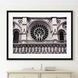 Notre Dame Paris Print, Paris Photography, Gothic Rose Window Print, Travel Photography, Gothic Architecture Print