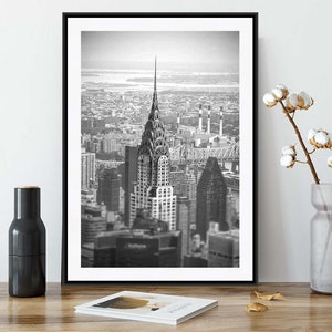 New York Print, Chrysler Building, Black and White Fine Art Photography, NYC Wall Art, New York Skyline