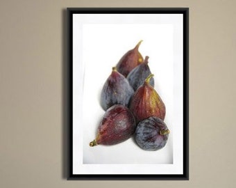 Kitchen Wall Art, Fig Print, Kitchen Decor, Minimalist Art, Food Art, Still Life Photography, Cafe Wall Art