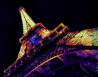 Eiffel Tower Print, Paris Photography, Night Photography, Paris Print, Paris Wall Art