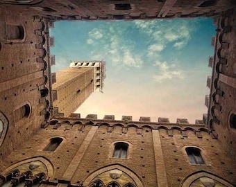 Siena Italy Art, Italy Photography, Siena Print, Siena Photography, Travel Photography, Torre del Mangia, Italy Print