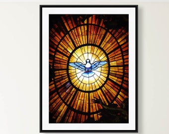 Rome Print, Dove Art, Vatican Wall Art, Rome Wall Art, St Peter's Throne, Dove of the Holy Spirit