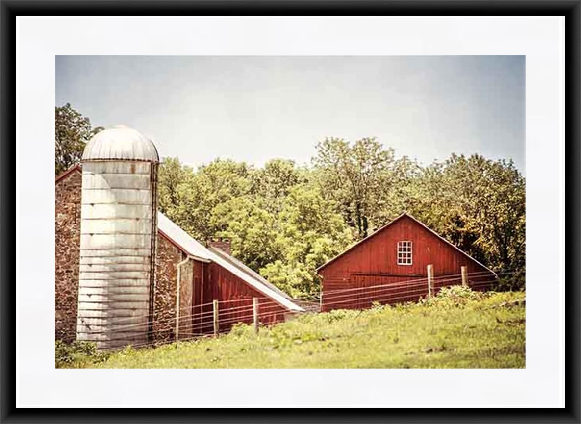Red Barn Print, Wood Plank Wall Art, Rustic Wall Decor, Farmhouse Print ...