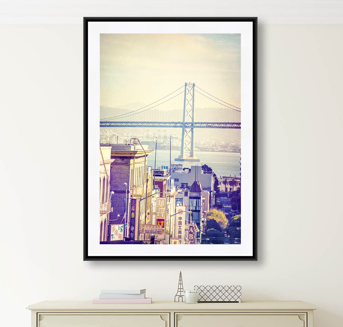 San Francisco Photography, Bay Bridge Art, Cottage Chic Wall Art, San Francisco Print, Travel Photography