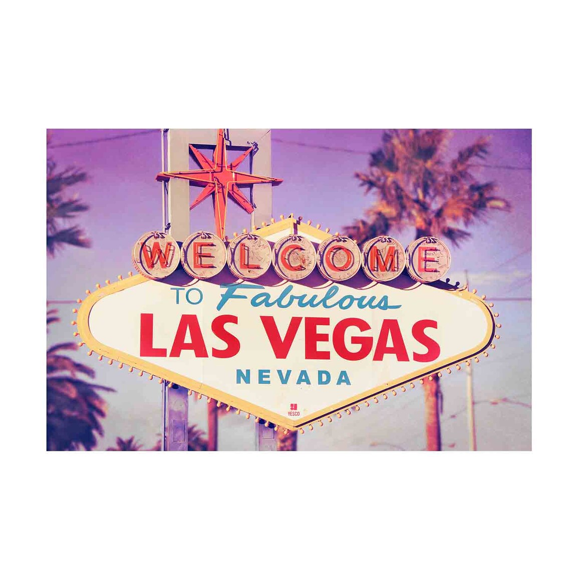 Las Vegas Print Las Vegas Sign Las Vegas Wall Art Purple - Etsy