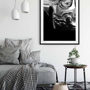 Classic Car Photography, Chevrolet Bel Air, 1950s Wall Art, Auto Art, Black and White, Fine Art Photography, Hot Rod Print image 2