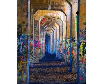 Graffiti Print, Graffiti Art, Street Art, Colorful Wall Art, Urban Art, Arches, Graffiti Wall Art