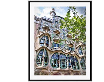 Impresión de Barcelona, Casa Batlló, Gaudí, Fotografía de Barcelona, Fotografía de viajes, Impresión de arquitectura