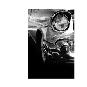 Classic Car Photography, Chevrolet Bel Air, 1950s Wall Art, Auto Art, Black and White, Fine Art Photography, Hot Rod Print image 3