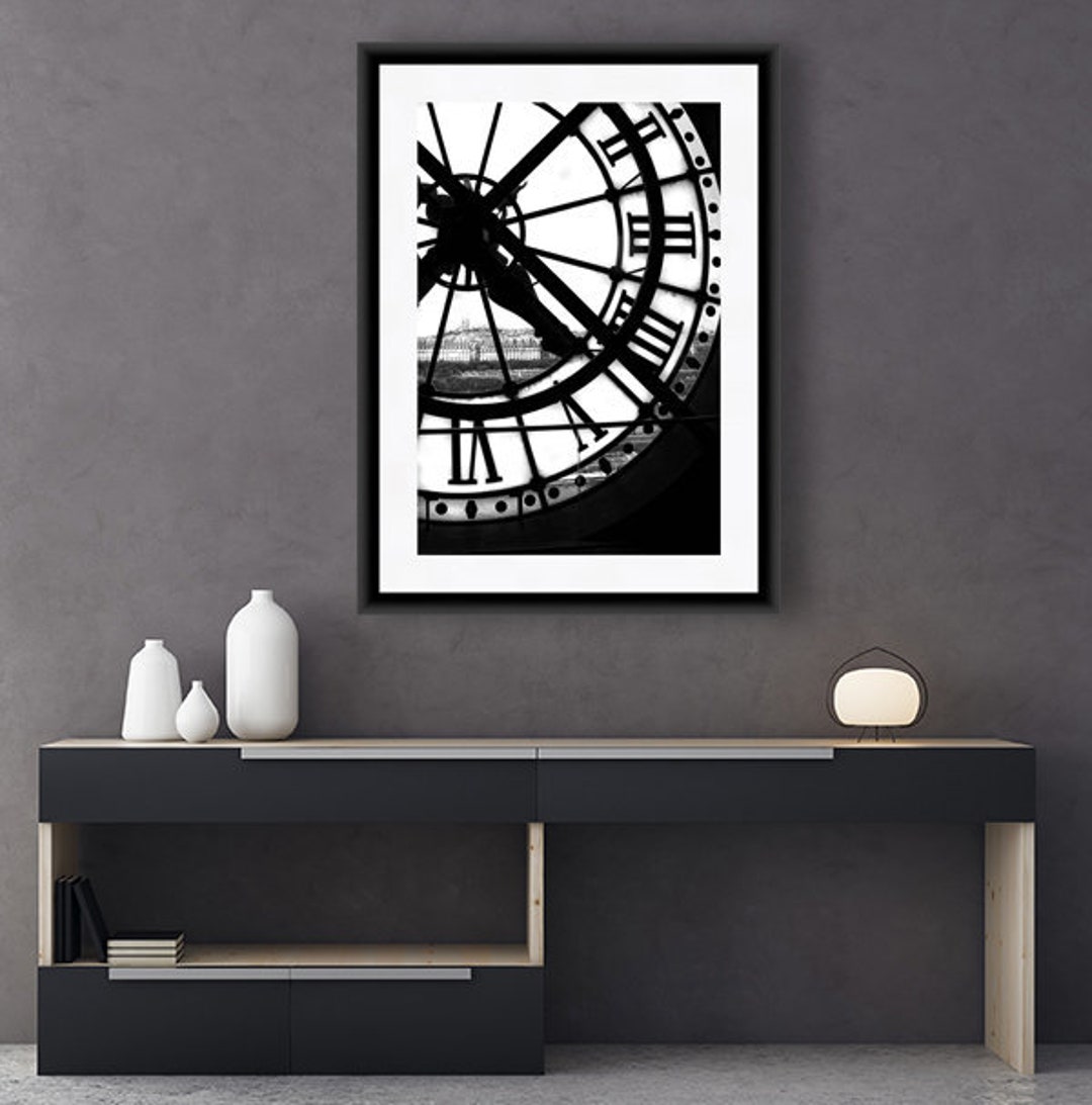 BW Paris Print Orsay Museum Clock Paris Photography Modern - Etsy