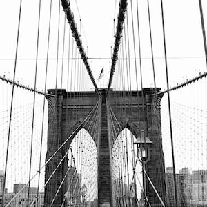 Brooklyn Bridge Print, New York City Print, Black and White Fine Art Photography, Brooklyn Bridge Art, NYC Wall Art, NYC Print