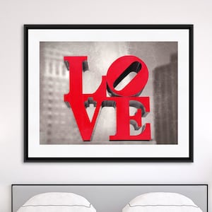 Philadelphia Liebe Wandkunst, Liebe Zeichen, Philadelphia Liebe Druck, Philadelphia Druck, Rote Schlafzimmer Wandkunst