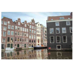 Amsterdam Print, Amsterdam Wall Art, Amsterdam Canal Art, Urban Decor