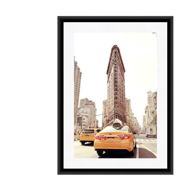 New York City Print, Flatiron Building, Yellow Taxi, NYC Wall Art, NYC ...