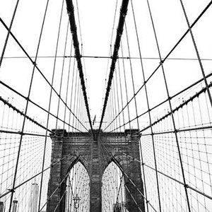 Brooklyn Bridge Photograph, New York City Print, Black and White Fine Art Photography, Brooklyn Bridge Print, NYC Photography, NYC Print