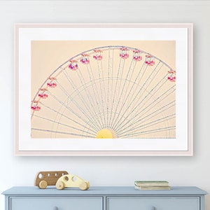 Nursery Wall Art, Ferris Wheel Print, Nursery Art, Baby Girl Nursery, Carnival Photography