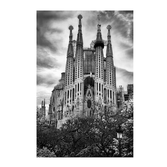 Barcelona Print Sagrada Familia Gaudi Black And White Fine Art Photography Barcelona Photography
