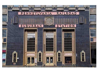 Philadelphia Print, Philly Art, Suburban Station, Art Deco Architectuur Print, Philly Home Decor