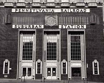 Philadelphia Print, Philly Print, Philly Art, Black and White Fine Art Photography, Suburban Station, Art Deco Print