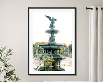 NYC Print, Central Park Print, Engel Print, Bethesda Brunnen, New York Print, NYC Kunst, Reisefotografie