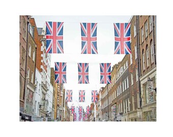 London Print, Union Jack Decor, London Art, Living Room Wall Art, British Wall Art