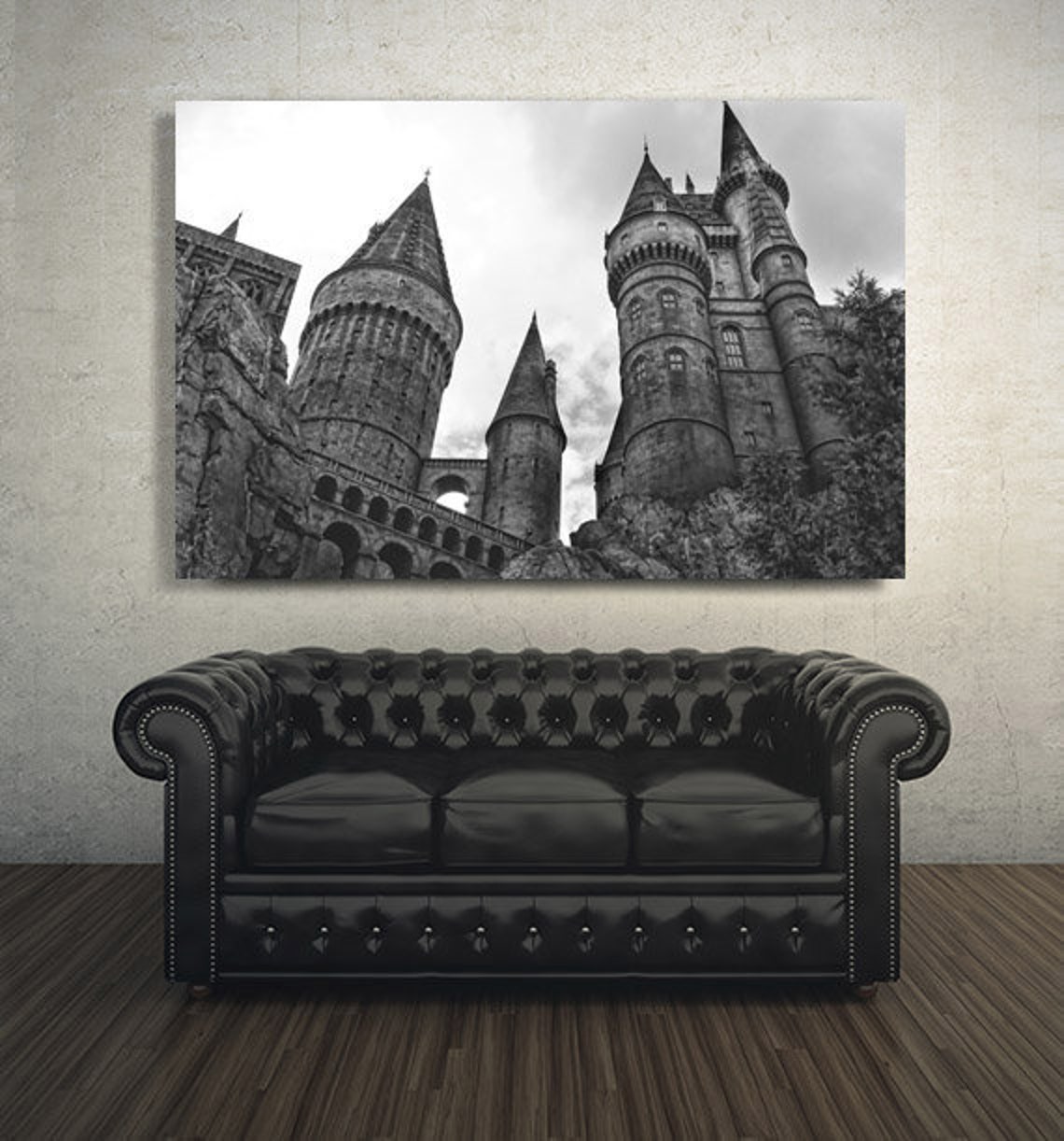 Harry Potter Canvas Wall Art Hogwarts Canvas Print Black and Etsy