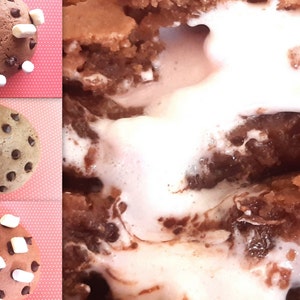 Chocolate cookies stuffed with dark chocolate chips and marshmallows-Giant Cookie recipe-Stuffed Cookies-Dessert-Gourmet Cookies zdjęcie 1