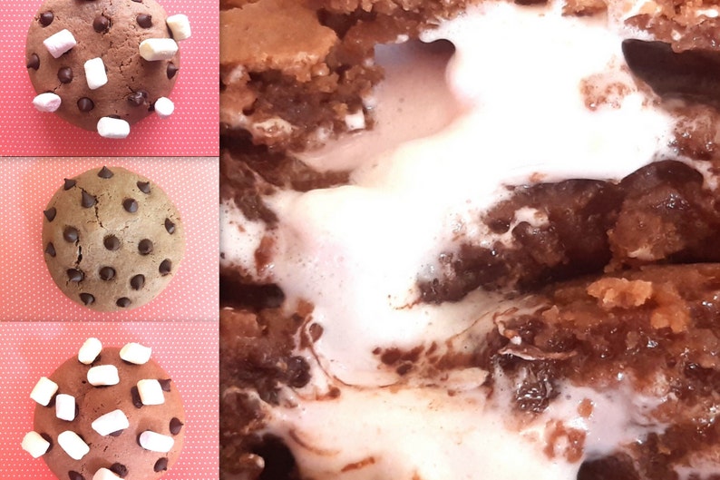Chocolate cookies stuffed with dark chocolate chips and marshmallows-Giant Cookie recipe-Stuffed Cookies-Dessert-Gourmet Cookies zdjęcie 1