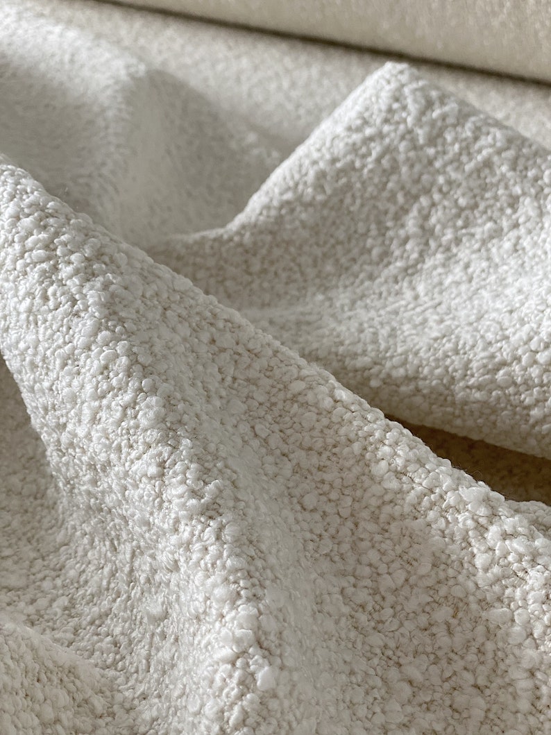 Boucle Upholstery Fabric Home Decor Cushion Fabric Oyster Etsy Ireland
